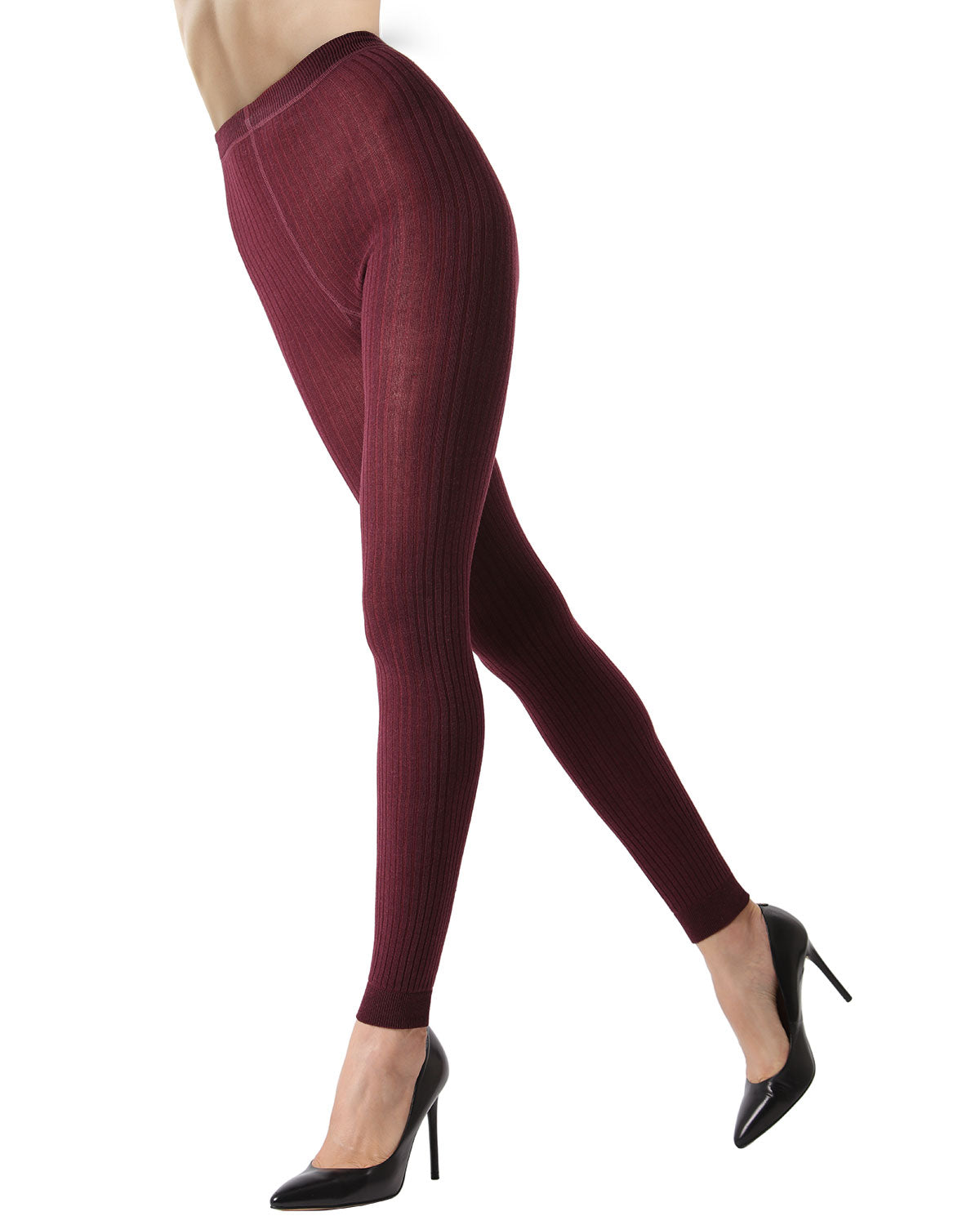 Footless Ribbed Sweater Tights : Color: Dark Gray Heather