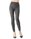 Footless Ribbed Sweater Tights : Color: Dark Gray Heather