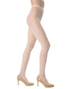 Women's Ultra Sheer Diamond Down Nylon Tights : Color: Blush Pink