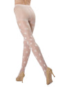 Women's Sheer Polka Dot Nylon Tights : Color: Blush Pink