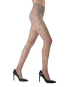 Women's Sheer Polka Dot Nylon Tights : Color: Steel Gray