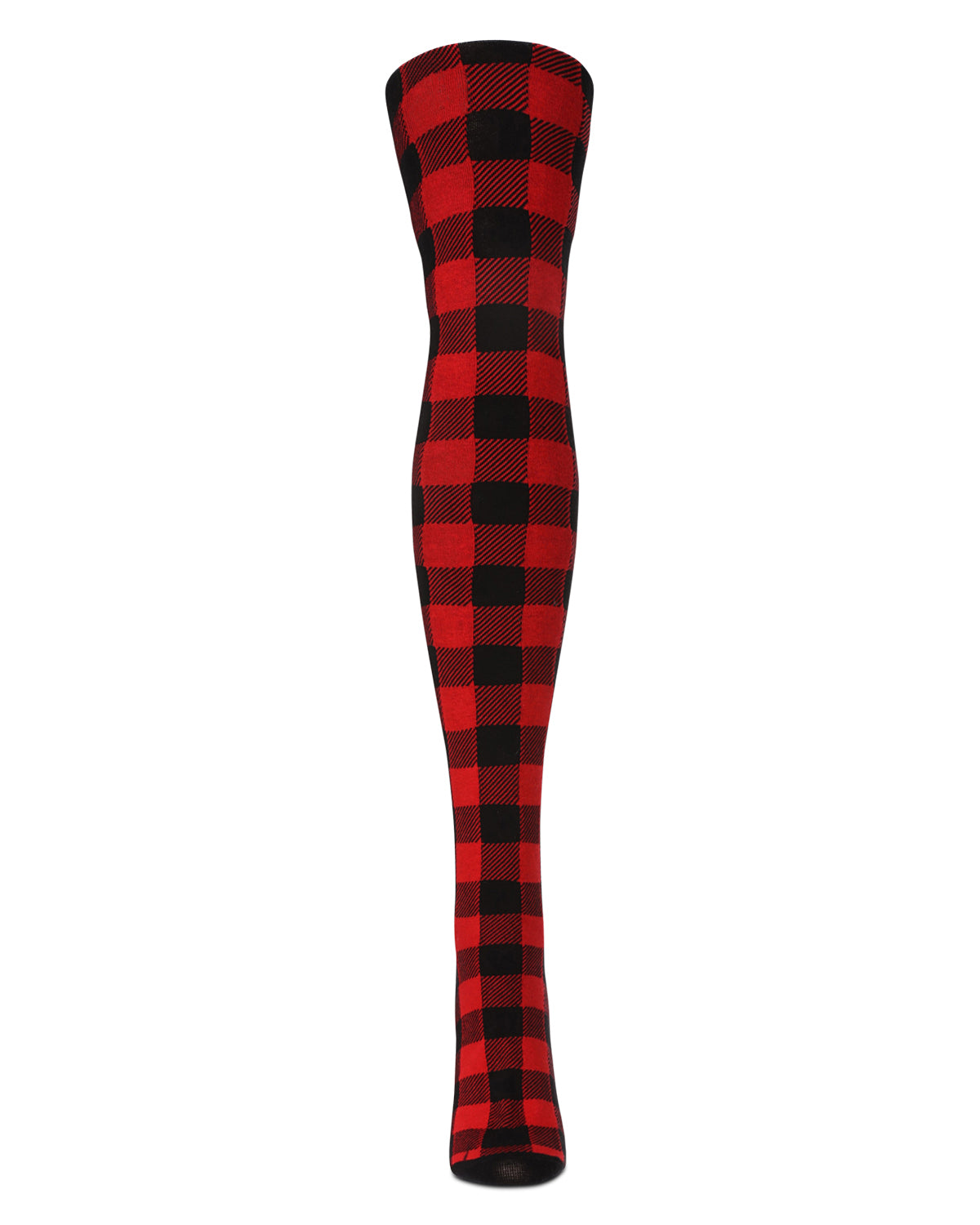 Women's Buffalo Check Sweater Tights : Color: Black-Red