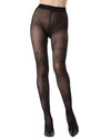 Women's Lurex Floral Sheer Nylon Tights : Color: Black
