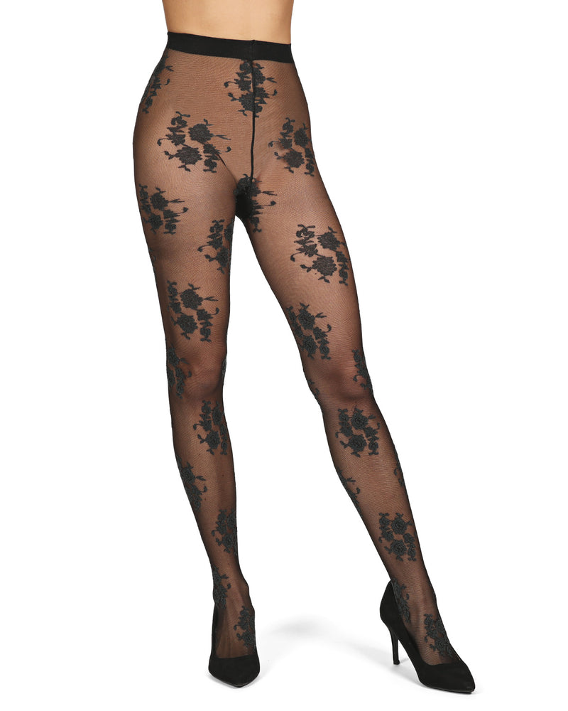 Women's Tapestry Floral Sheer Nylon Tights
