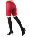 Santa Claus Boots Sweater Tights : Color: Black
