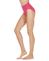 Ladies Combed Cotton Basic Brief Underwear 3-Pack : Color: Fuchsia Pink