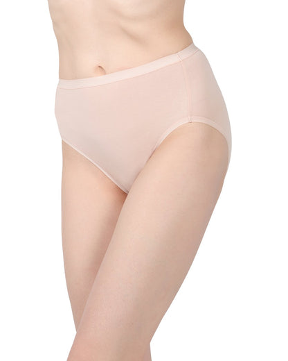 Ladies Combed Cotton Basic Brief Underwear 3-Pack : Color: Nude