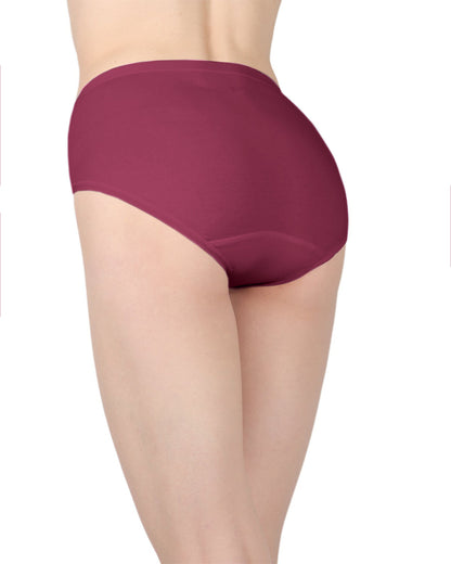Ladies Combed Cotton Basic Brief Underwear 3-Pack : Color: Rosebud