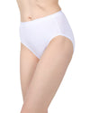 Ladies Combed Cotton Basic Brief Underwear 3-Pack : Color: White