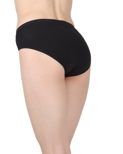 Combed Cotton Basic Hipster Panties 3 Pack : Color: Black