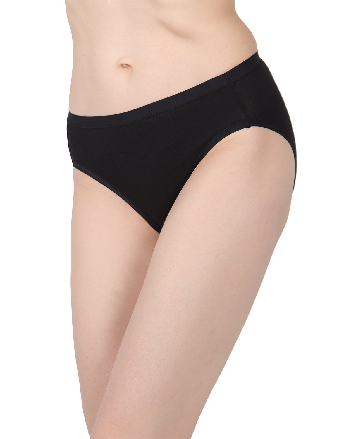 Combed Cotton Basic Hipster Panties 3 Pack : Color: Black