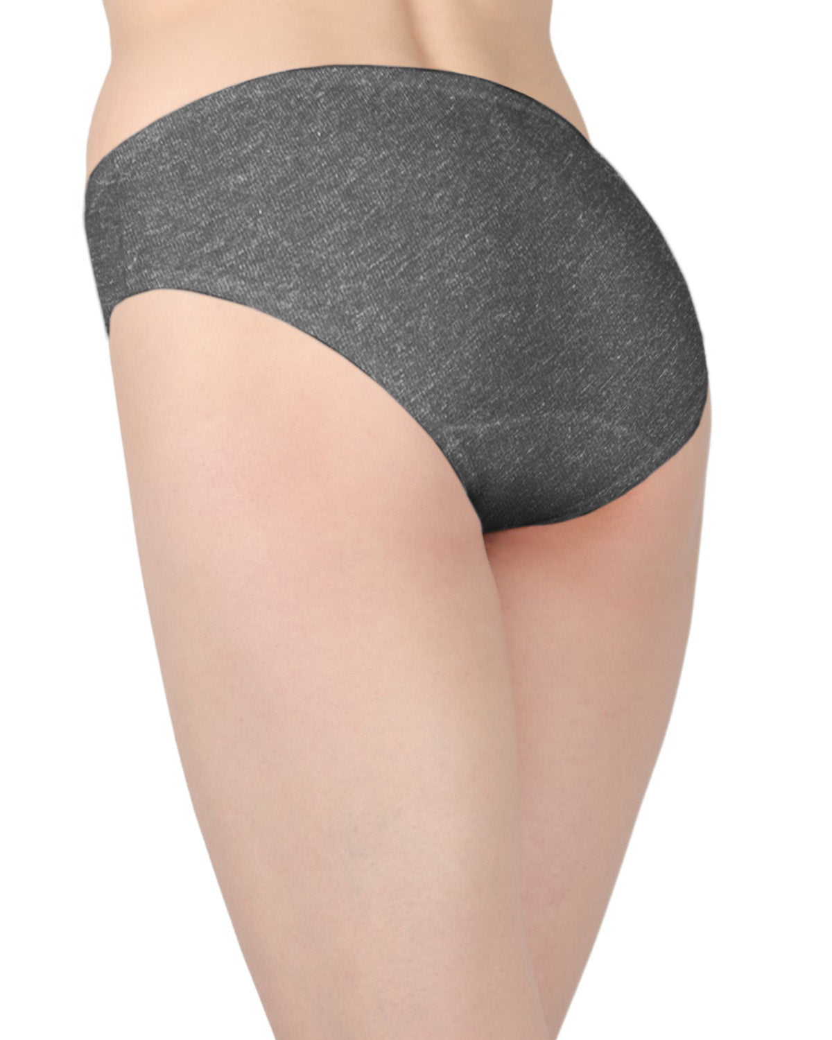 Combed Cotton Basic Hipster Panties 3 Pack : Color: Charcoal Heather