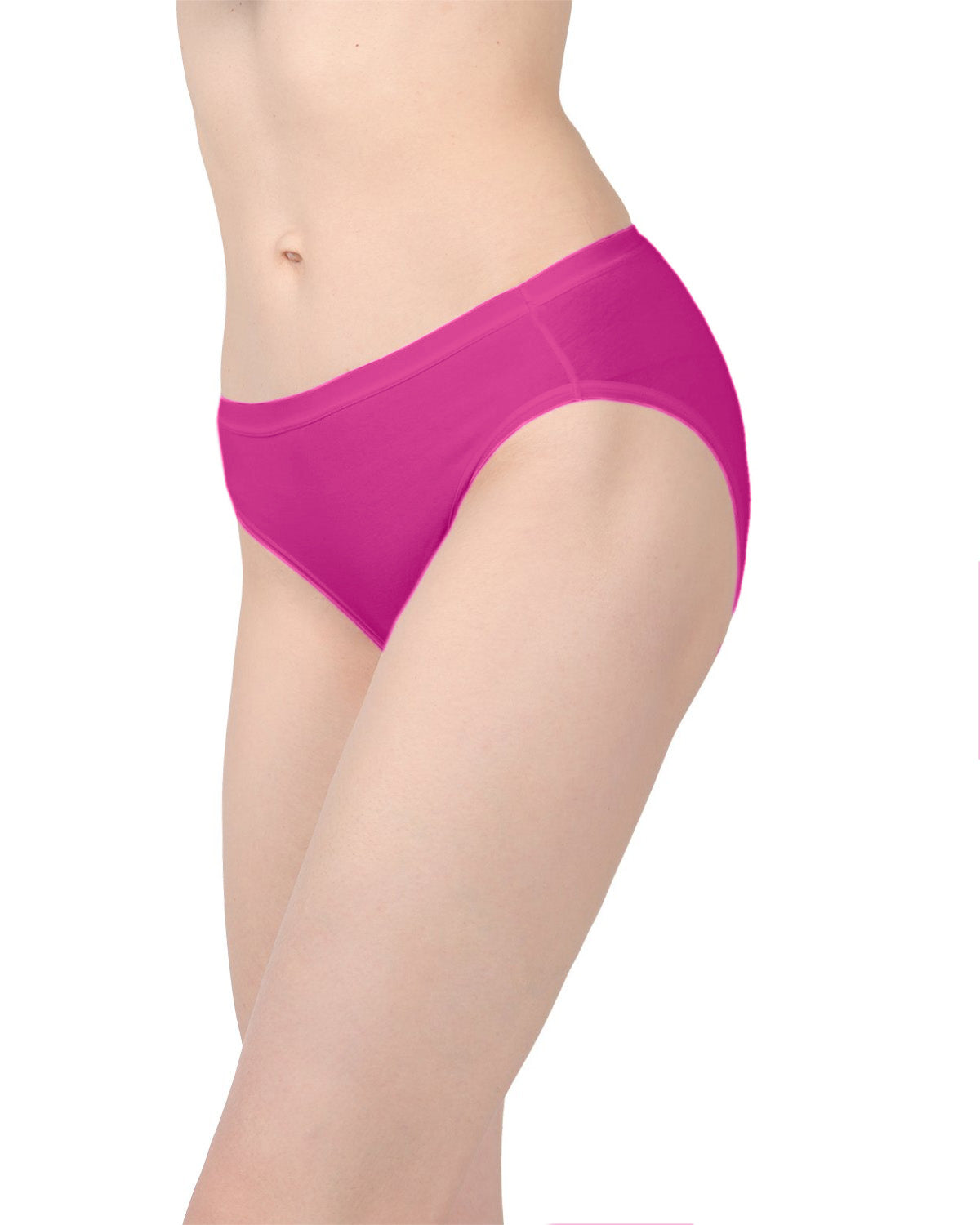 Combed Cotton Basic Hipster Panties 3 Pack : Color: Fuchsia Pink