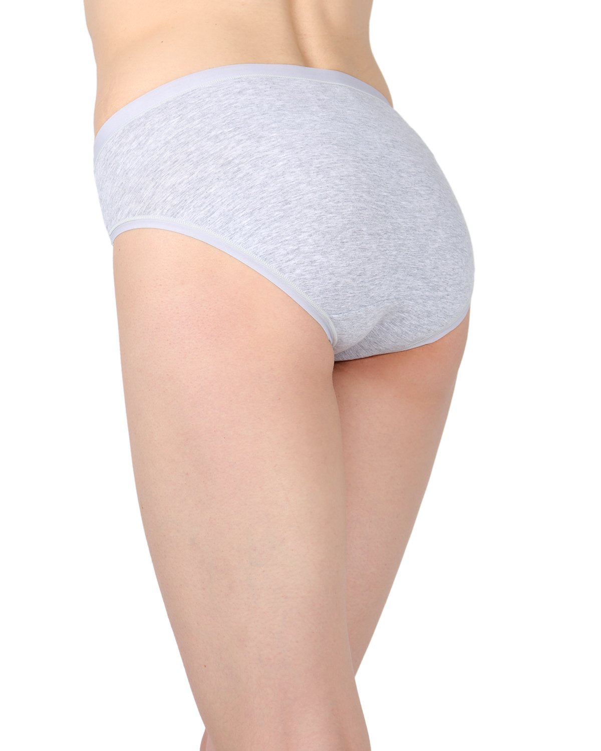 Combed Cotton Basic Hipster Panties 3 Pack : Color: Light Gray Heather