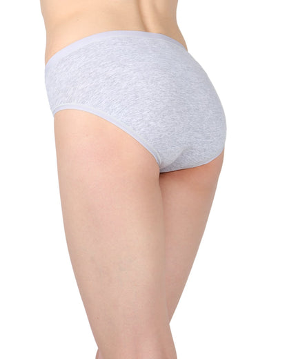 Combed Cotton Basic Hipster Panties 3 Pack : Color: Light Gray Heather