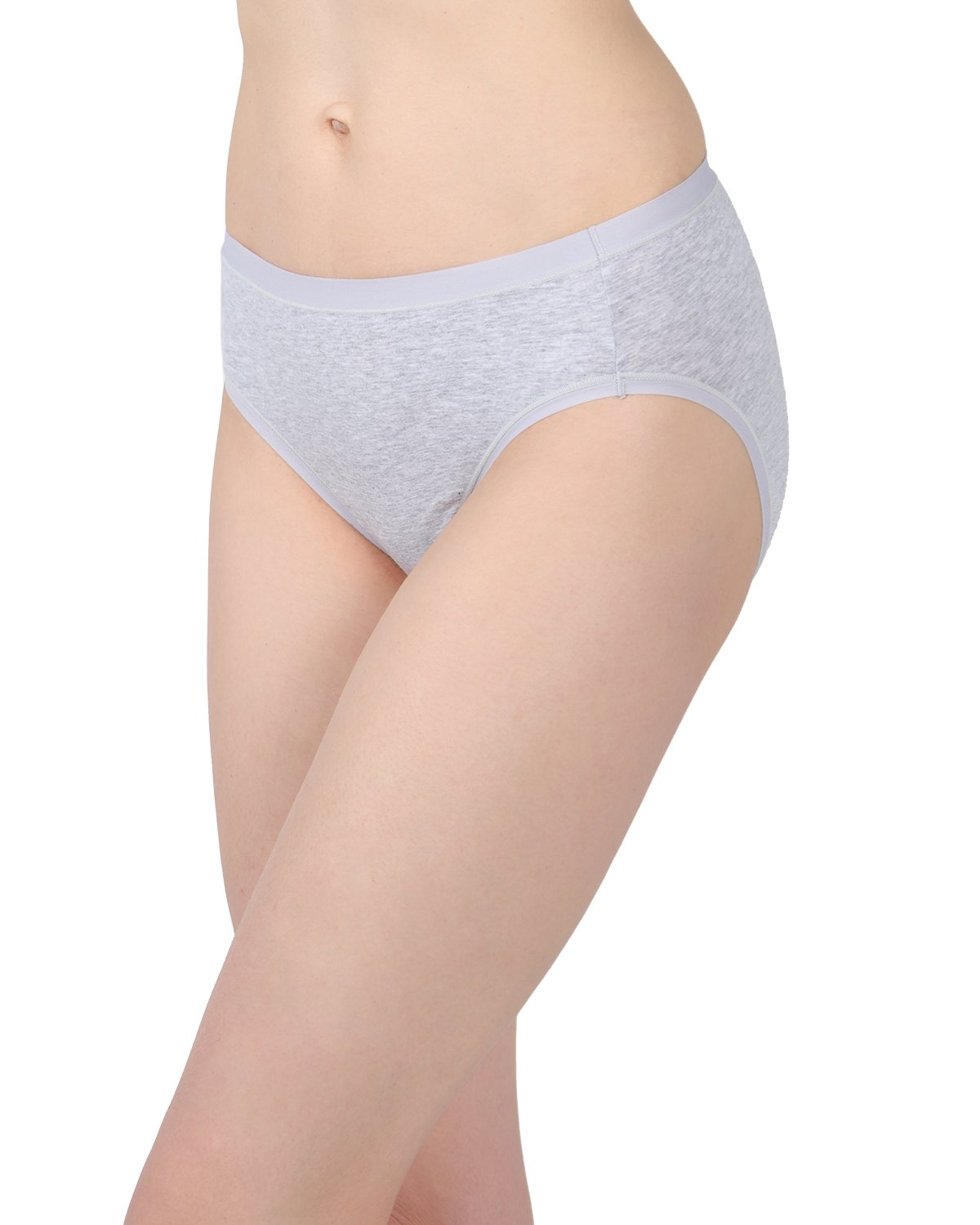Combed Cotton Basic Hipster Panties 3 Pack : Color: Light Gray Heather