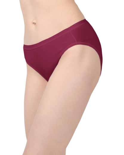 Combed Cotton Basic Hipster Panties 3 Pack : Color: Rosebud