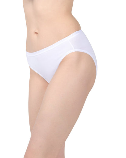 Combed Cotton Basic Hipster Panties 3 Pack : Color: White