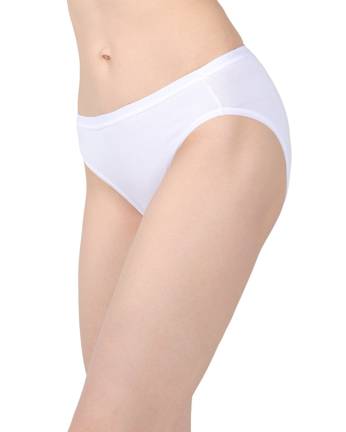 Combed Cotton Basic Hipster Panties 3 Pack : Color: White