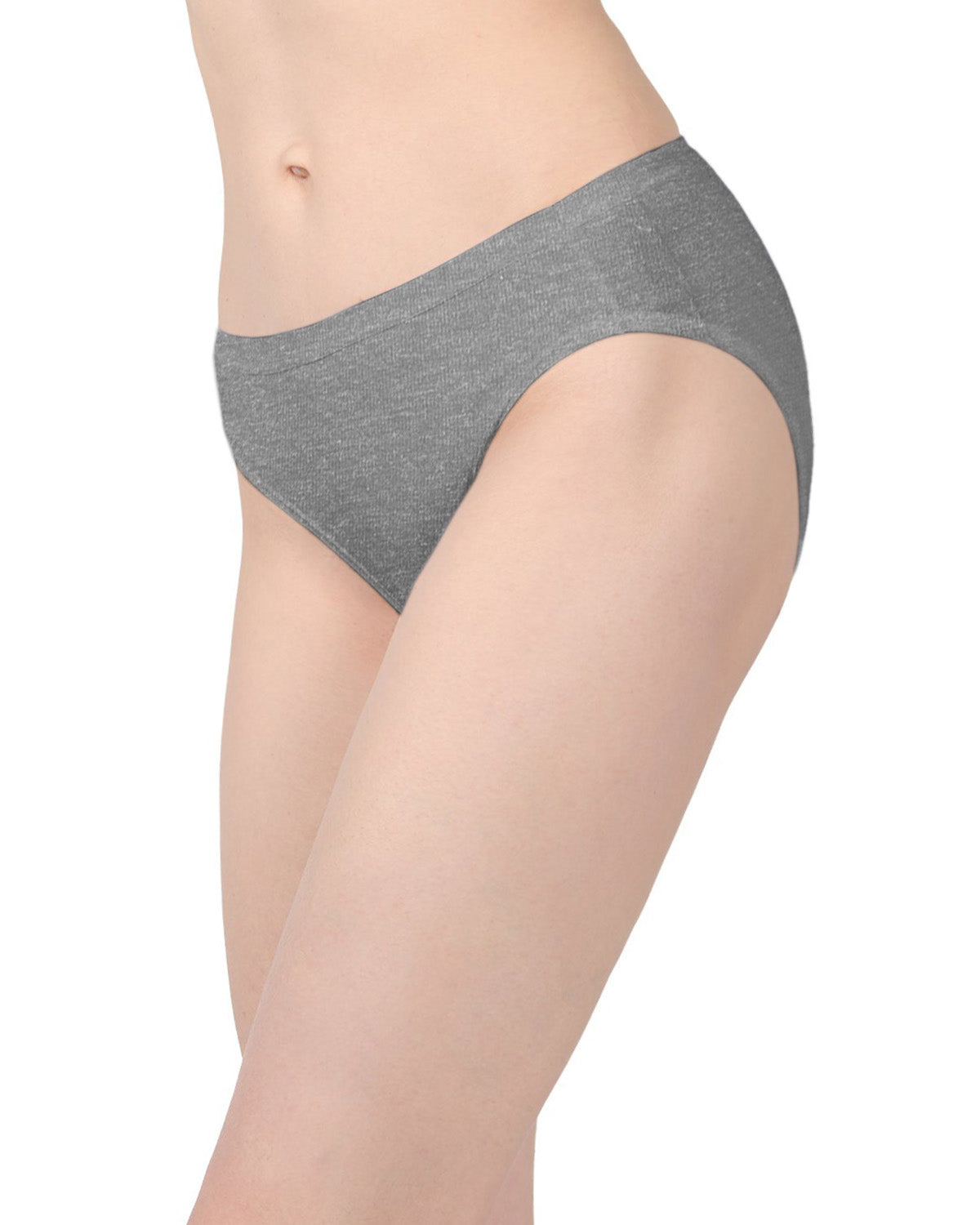 Combed Cotton Basic Hipster Panties 3 Pack : Color: Light Gray Heather