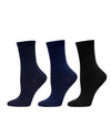 Solid Buttersoft Crew Sock 3 Pack : Color: Navy Marled
