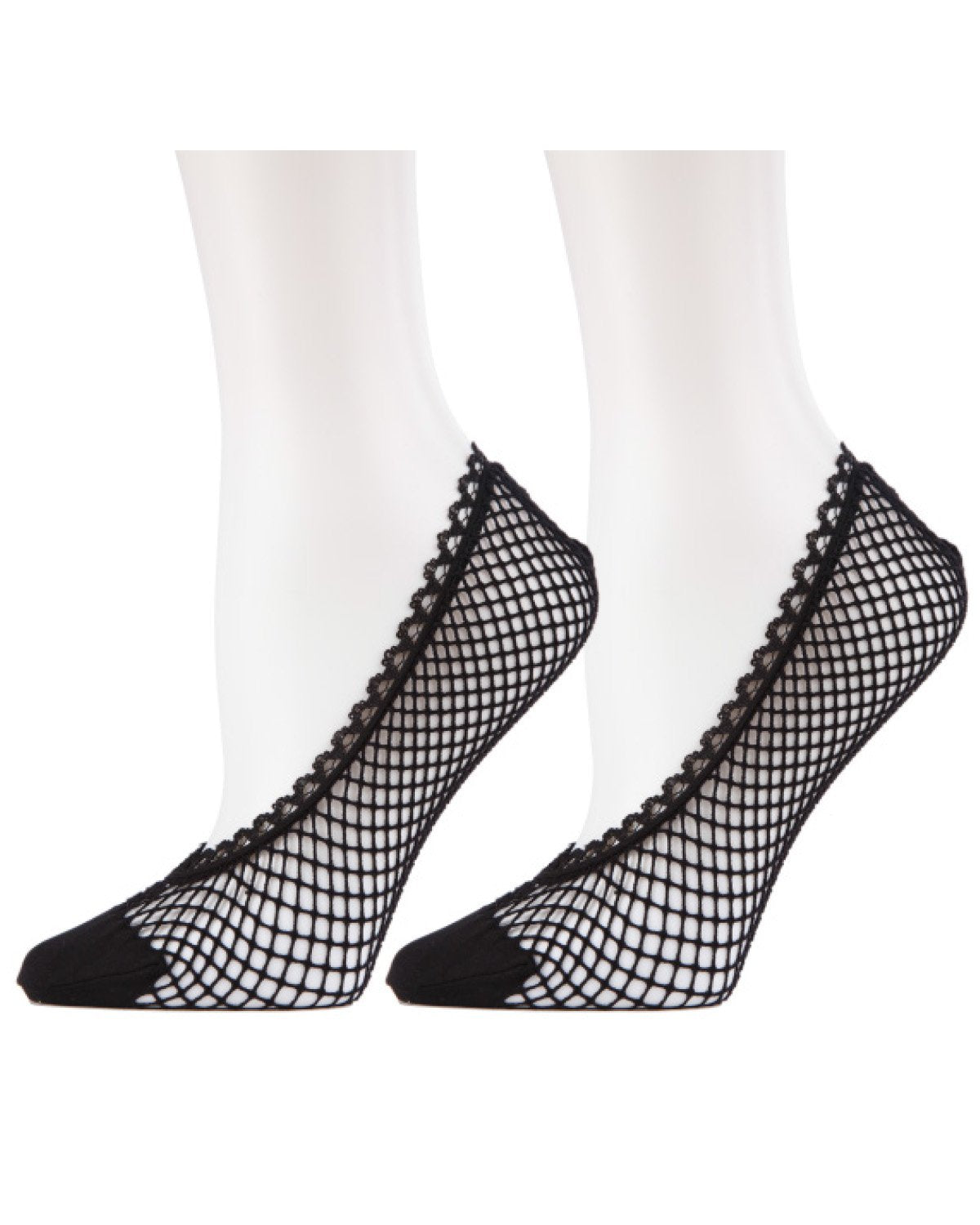 Knit Net Fishnet Sock Liners 2 Pack : Color: Black/Black