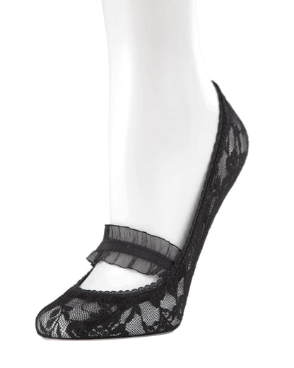 Women's Comfort Lace No Show Liner Socks : Color: Black