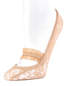 Women's Comfort Lace No Show Liner Socks : Color: Nude