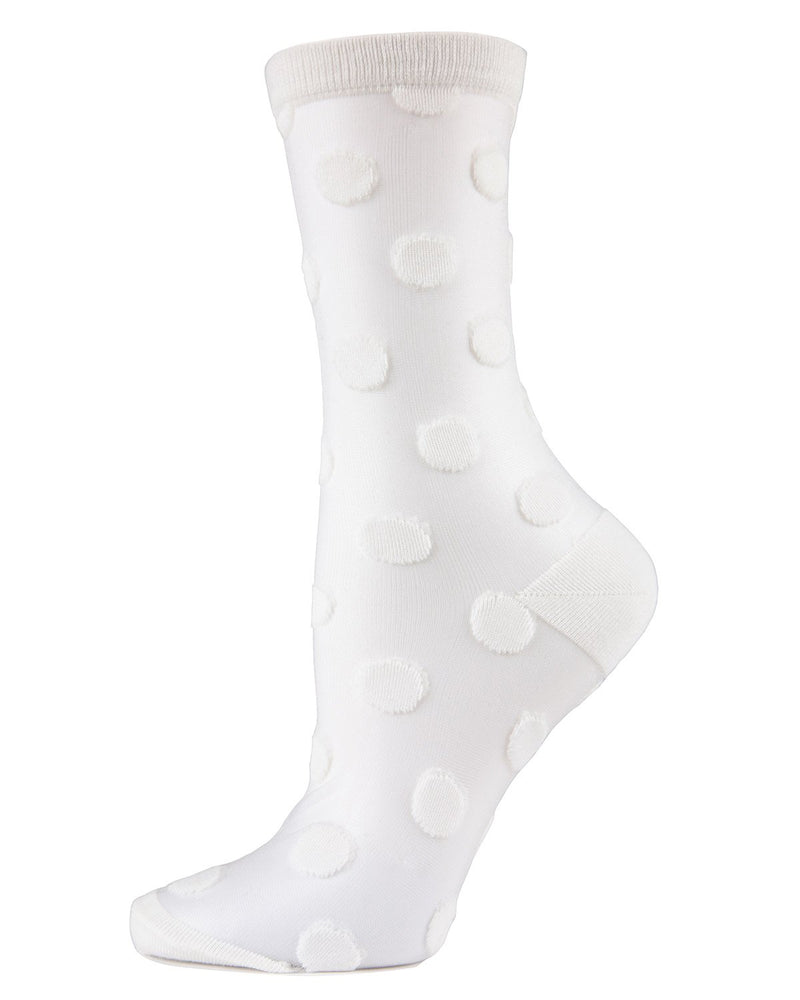 MeMoi Polka Dot Sheer Ankle Socks