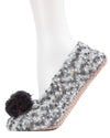 Popcorn Pom-Pom Non-Slip Slippers : Color: Asphalt Mix