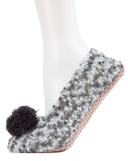 Popcorn Pom-Pom Non-Slip Slippers : Color: Asphalt Mix