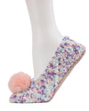 Popcorn Pom-Pom Non-Slip Slippers : Color: Ice Blue
