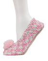 Popcorn Pom-Pom Non-Slip Slippers : Color: Pink Mix