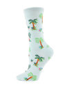Palm Tree Paradise Bamboo Blend Crew Socks : Color: Mint