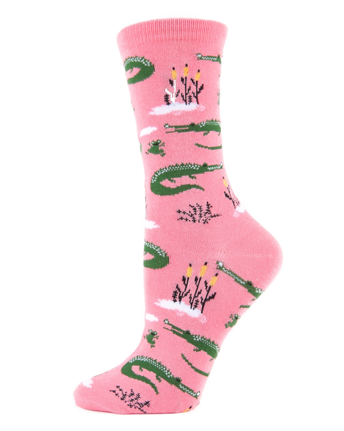 Later Gator Bamboo Blend Crew Socks : Color: Confetti Pink