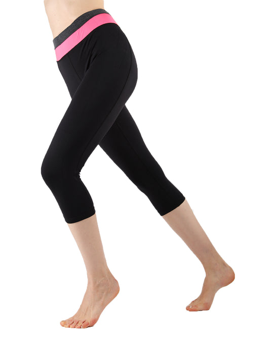 Medoro Athletic Capri Leggings : Color: Neon Pink
