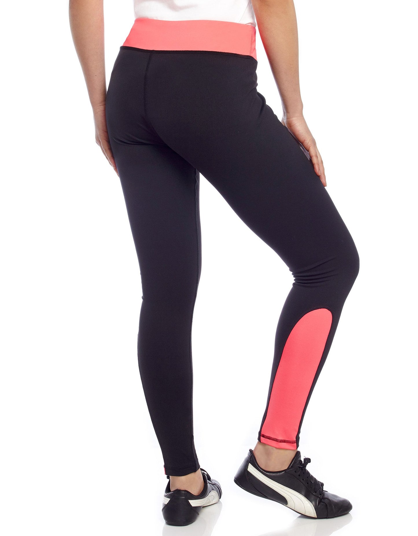 Women's Highlighter Athletic Nylon Leggings : Color: Neon Pink