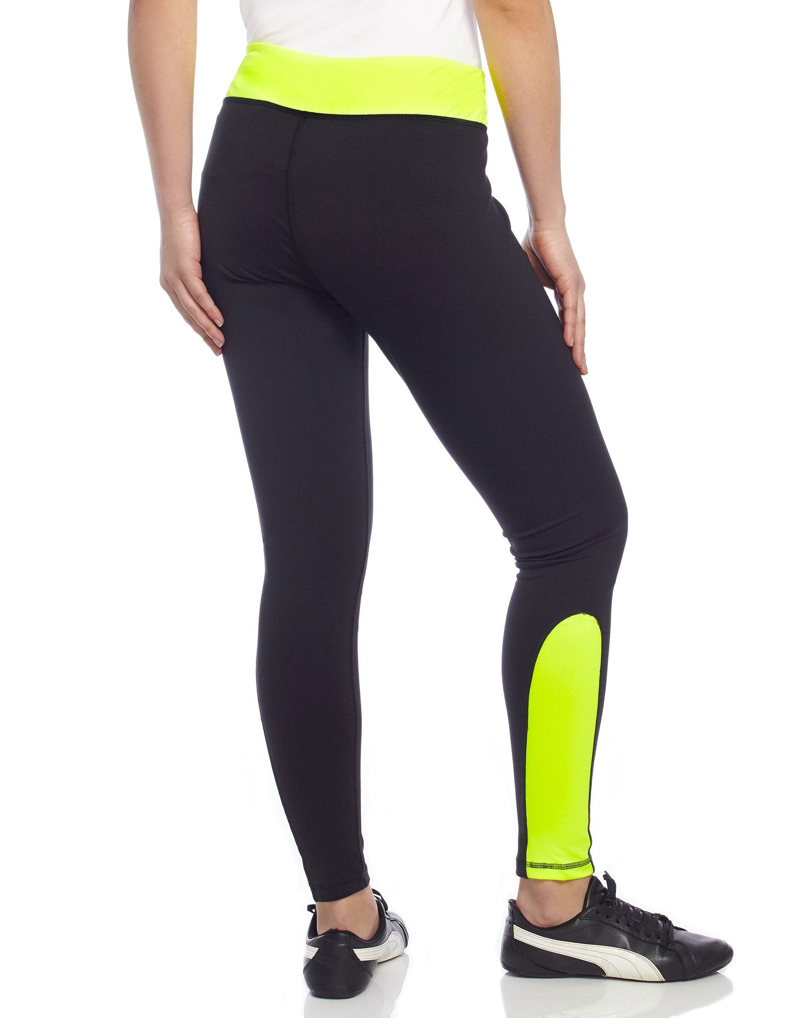 Women's Highlighter Athletic Nylon Leggings : Color: Neon Pink