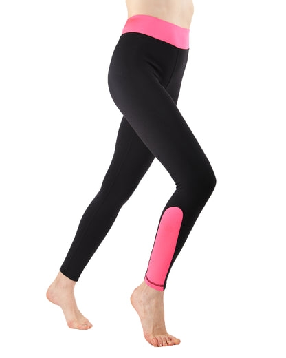 Women's Highlighter Athletic Nylon Leggings : Color: Neon Pink