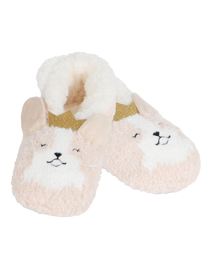 Corgi Critter Plush-Lined Slippers : Color: Tan