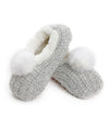 Women's Plush Wispy Pom-Pom Slippers : Color: Gray