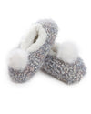 Women's Plush Pom-Pom Knit Slippers : Color: Pastel