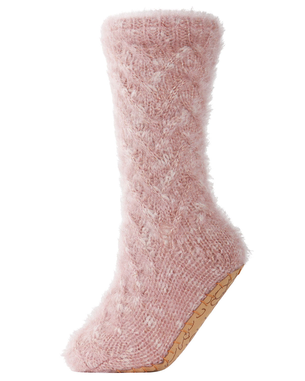 Women's Fifth Avenue Plush-Lined Slipper Socks : Color: Pink