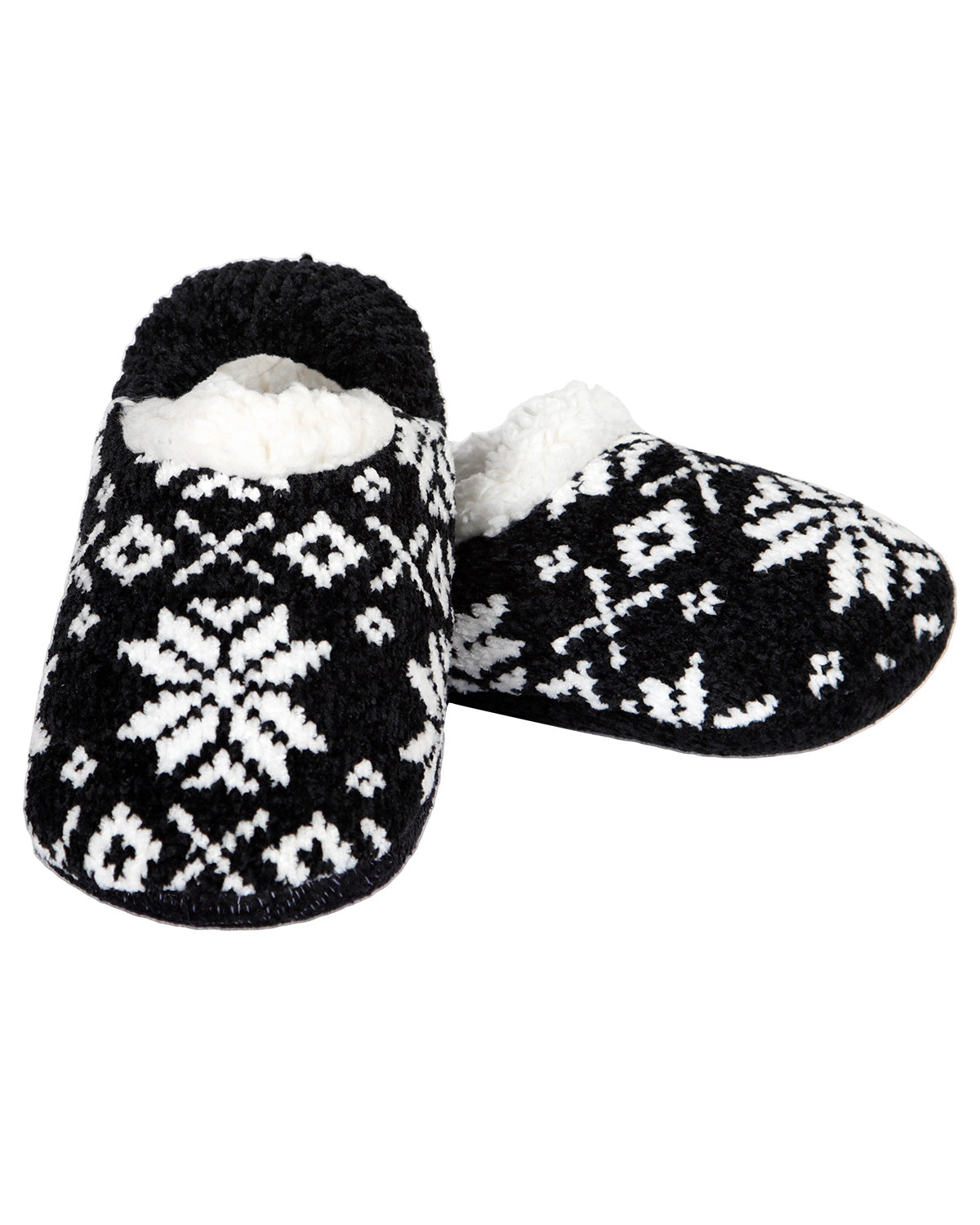 Women's XOXO Nordic Plush Lined Non-Skid Slippers : Color: Black
