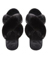 Women's Beverly Faux Fur Memory Foam Plush Slipper : Color: Black