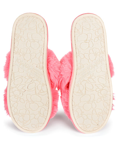 Women's Beverly Faux Fur Memory Foam Plush Slipper : Color: Disco Pink