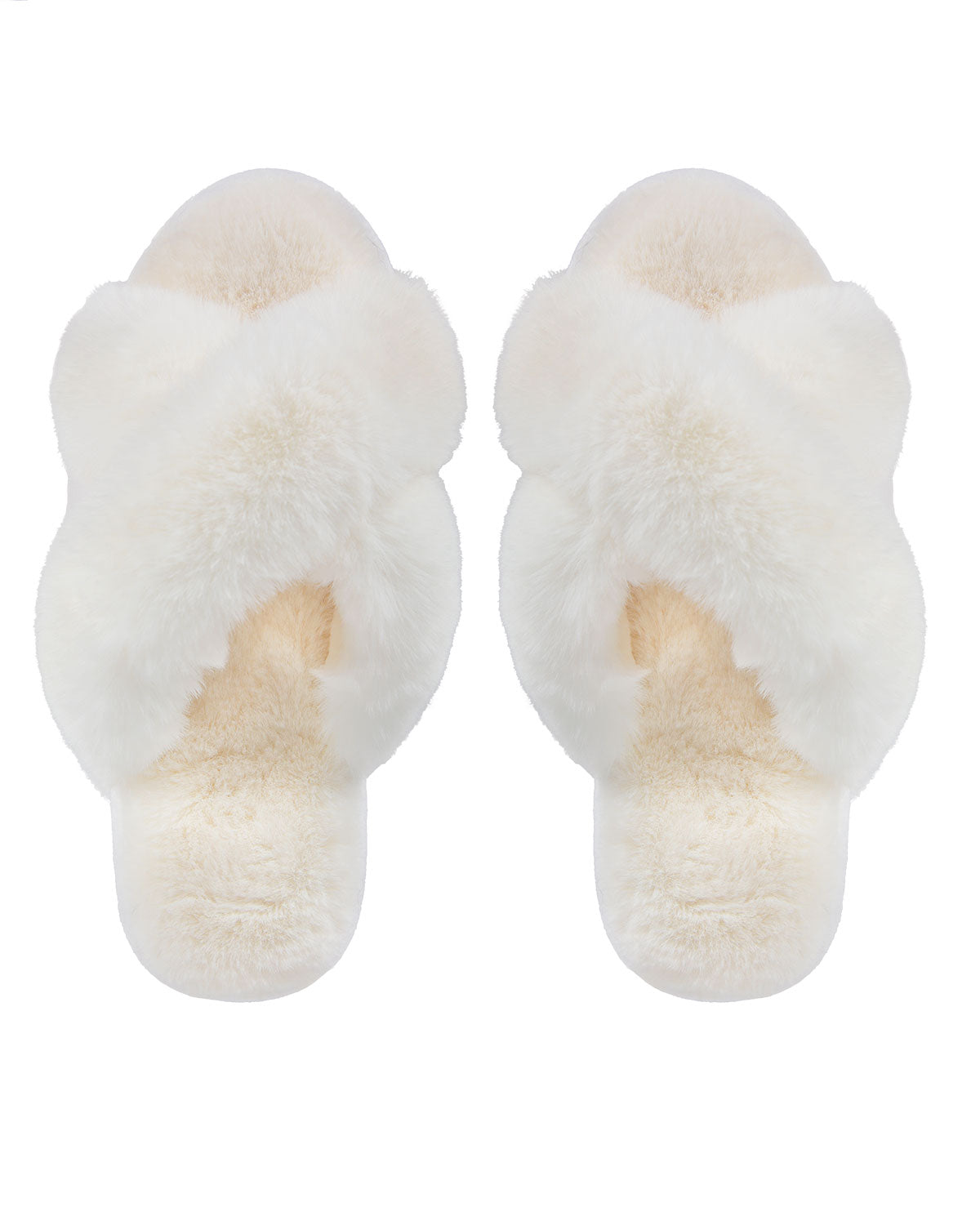 Women's Beverly Faux Fur Memory Foam Plush Slipper : Color: Ivory
