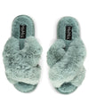 Women's Beverly Faux Fur Memory Foam Plush Slipper : Color: Sea Blue