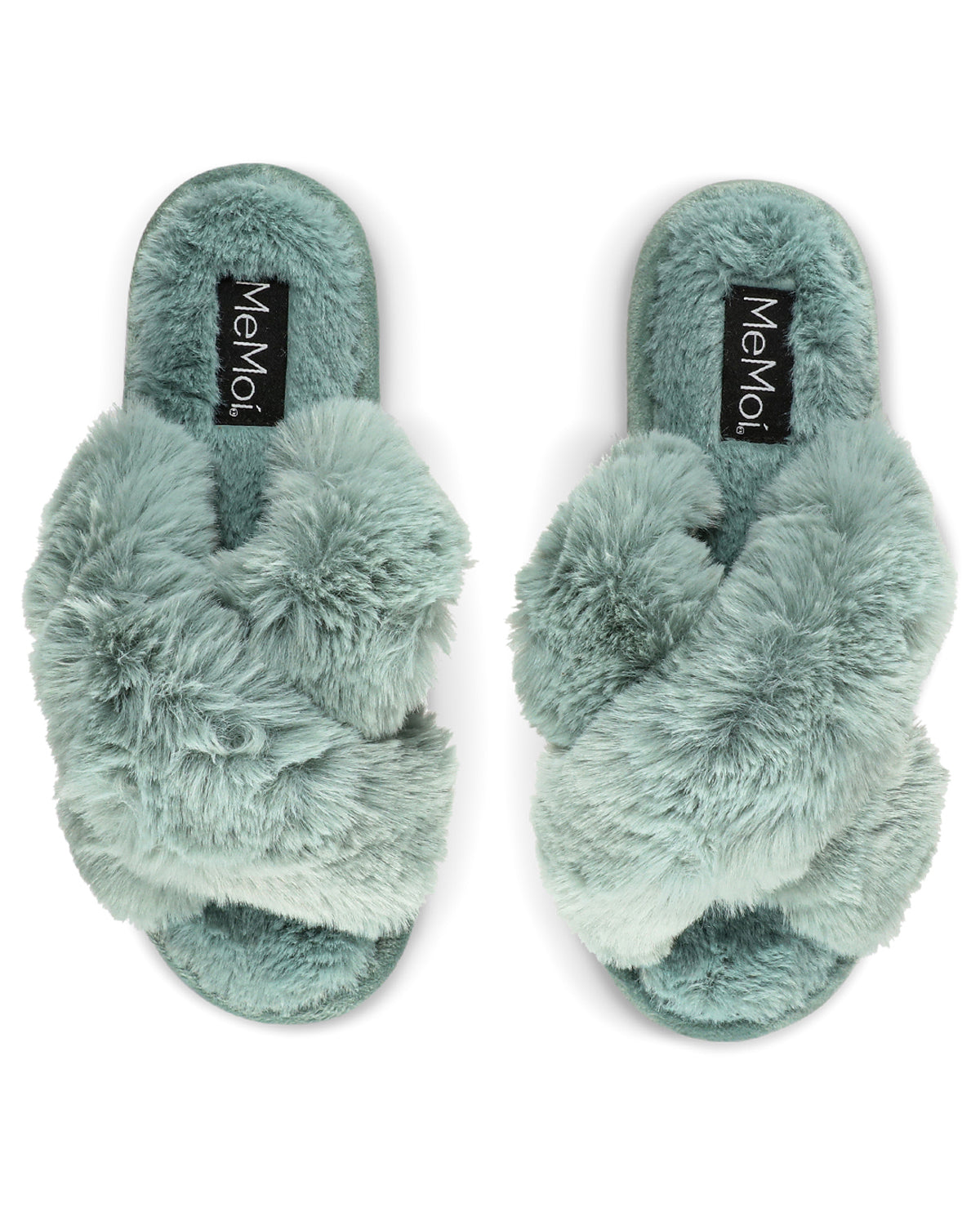 Women's Beverly Faux Fur Memory Foam Plush Slipper : Color: Sea Blue