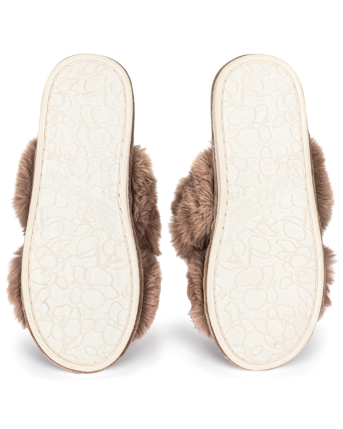 Secret Treasures Women's Pink Faux Fur Memory Foam Slip-On Slippers - Size 9/10 - Pull-On Style